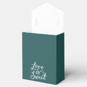 ダークターコイズとホワイトのウェディングで愛は甘い フェイバーボックス (オープン)