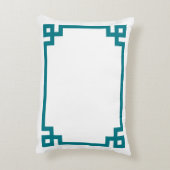ダークターコイズギリシャ鍵縁どモノグラム アクセントクッション (裏面(縦))