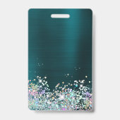 ダークターコイズフォイルホログリッター21st誕生日 バッジ (裏面)