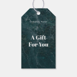 ダークターコイズブルーの海洋をテーマにした ギフトタグ