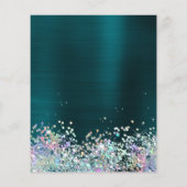 ダークターコイズ ホロ グリッター 21歳の誕生日 チラシ (裏面)