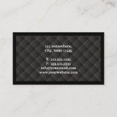 ダークダイヤモンドキルトタトゥーアート名刺 名刺 (裏面)
