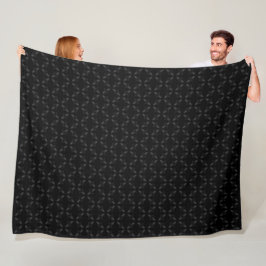 ダークダイヤモンド刺繍アルマーニサテンパターン フリースブランケット