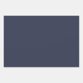 ダークダスティブルーラストウォーターカラーフローラ ラッピングペーパーシート (正面2)