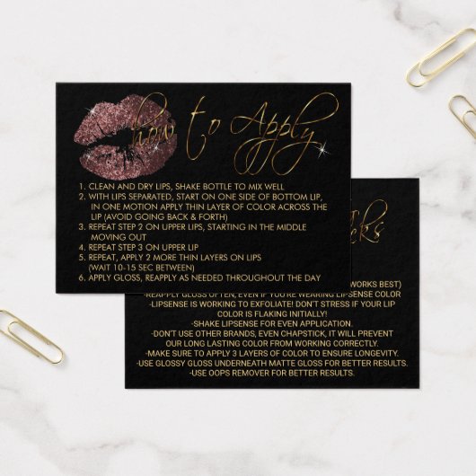 ダークダスティーバラグリッターリップ – 適用方法 (オフィス)