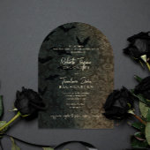 ダークダマスクロマンスハロウィーン結婚式招待状 招待状