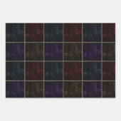 ダークダマスク金ゴールドステッチ包装紙シート ラッピングペーパーシート (正面)