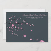 ダークチェリーブロッサム ブライズメイドパーティー 招待状 (裏面)