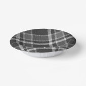 ダークチャコールグレータータンチェックプライドとモノグラム ペーパーボウル (傾斜あり)