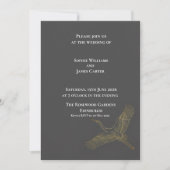 ダークチャコールゴールドサギ スコットランドの結婚式 招待状 (正面)