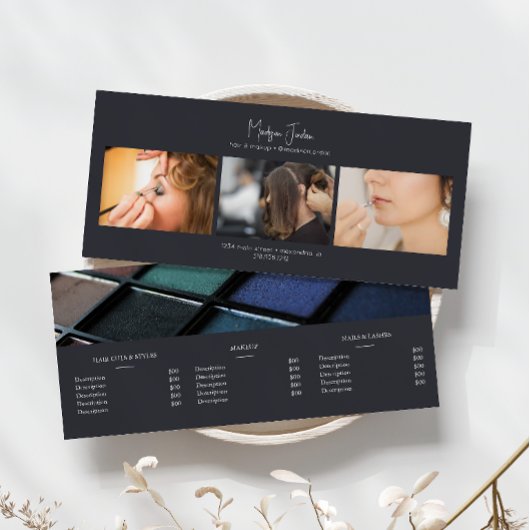 ダークチャコール写真追加 ヘアメイクサービス 価格 ラックカード