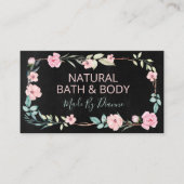 ダークチャルクボードリース手作りスパ、浴槽及び体 名刺 (正面)