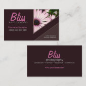 ダークチョコスタイリッシュレット付き/写真テンプレート 名刺 (正面/裏面)