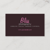 ダークチョコスタイリッシュレット付き/写真テンプレート 名刺 (裏面)