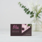 ダークチョコスタイリッシュレット付き/写真テンプレート 名刺 (スタンド正面)