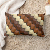 ダークチョコレートとミルクチョコレートのプリン ランバークッション (ブランケット)