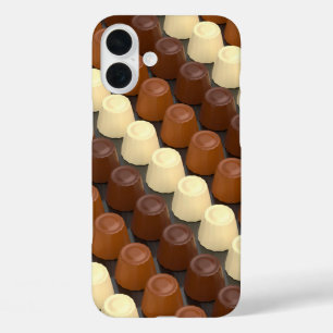 ダークチョコレートとミルクチョコレートのプリン iPhone 16 PLUSケース