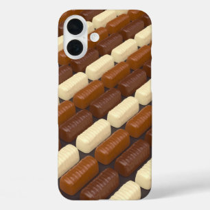 ダークチョコレートとミルクチョコレートのプリン iPhone 16 PLUSケース