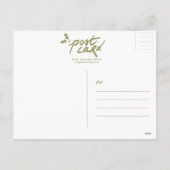 ダークチョコレートのギンガパン猫 – 手描き シーズンポストカード (裏面)