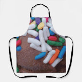 ダークチョコレートアイスクリームとレインボースプレー エプロン (正面)