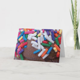 ダークチョコレートアイスクリームとレインボースプレー カード