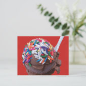 ダークチョコレートアイスクリームとレインボースプレー ポストカード (スタンド正面)