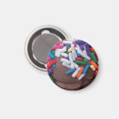 ダークチョコレートアイスクリームとレインボースプレー マグネット (正面/裏面)