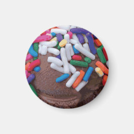 ダークチョコレートアイスクリームとレインボースプレー マグネット