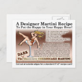 ダークチョコレートチーズケーキマティーニのレシピカード ポストカード (正面/裏面)