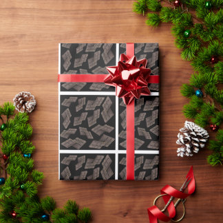 ダークチョコレートパターン ラッピングペーパー