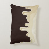 ダークチョコレートブラウンにホワイトチョコレート アクセントクッション (裏面(縦))