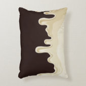 ダークチョコレートブラウンにホワイトチョコレート アクセントクッション (正面(垂直))