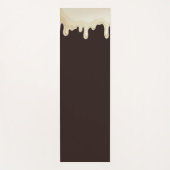 ダークチョコレートブラウンにホワイトチョコレート ヨガマット (正面)