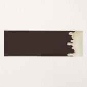 ダークチョコレートブラウンにホワイトチョコレート ヨガマット (正面(横))