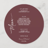 ダークチョコレートブラウンエレガント メニュー (正面)