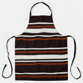 ダークチョコレートブラウンストライプズ エプロン (正面)