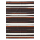 ダークチョコレートブラウンストライプズ テーブルクロス (正面)