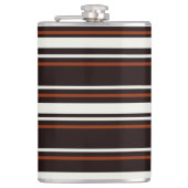 ダークチョコレートブラウンストライプズ フラスク (正面)