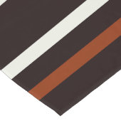 ダークチョコレートブラウンストライプズ ロングテーブルランナー (コーナー)