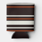 ダークチョコレートブラウンストライプズ 缶クーラー (正面)