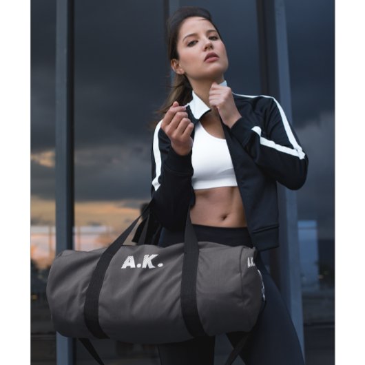 ダークチョコレートブラウンホワイトモノグラムダッフルバッグ ダッフルバッグ