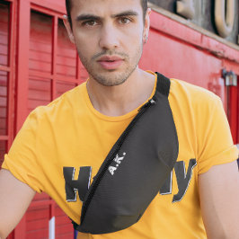 ダークチョコレートブラウンモダンモノグラムファニーパック ファニーパック