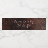 ダークチョコレートブラウンレザー ペットボトルラベル (シングルラベル)