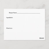 ダークチョコレートレシピカード ポストカード (裏面)