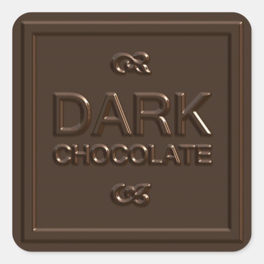 ダークチョコレート広場 スクエアシール (正面)