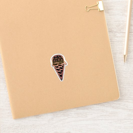 ダークチョコレート甘草アイスクリーム シール (ノートブック)