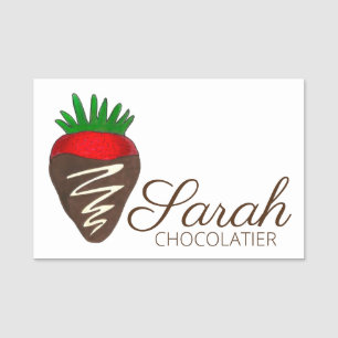 ダークチョコレート被覆ストロベリーチョコレート 名札