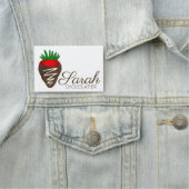 ダークチョコレート被覆ストロベリーチョコレート 名札 (インサイチュ)