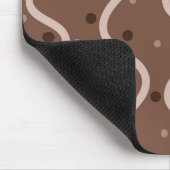 ダークチョコレート霧雨と散水模様 マウスパッド (コーナー)