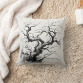 ダークツリーイ絵を描ンク クッション (ブランケット)